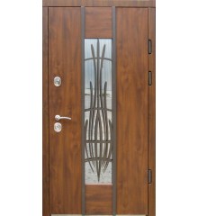Двері Авеню з ковкою дуб бронзовий Металеві