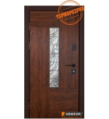Двері ABWEHR LP-1-glass Дуб темний Вхідні двері