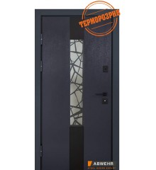 Двері ABWEHR LP-3-glass Антрацит Вхідні двері
