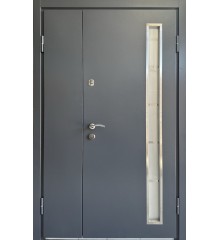 Двері Метал-МДФ зі склопакетом 1200 Оптима+ «Redfort» (Україна)
