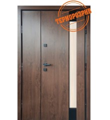 Двері Крона дуб бронзовий 2 створки Полуторні двері