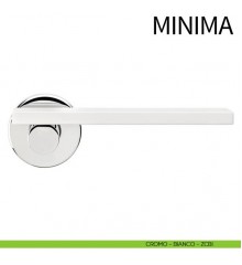 DND MINIMA хром/белый Дверные ручки DND by Martinelli (Италия)